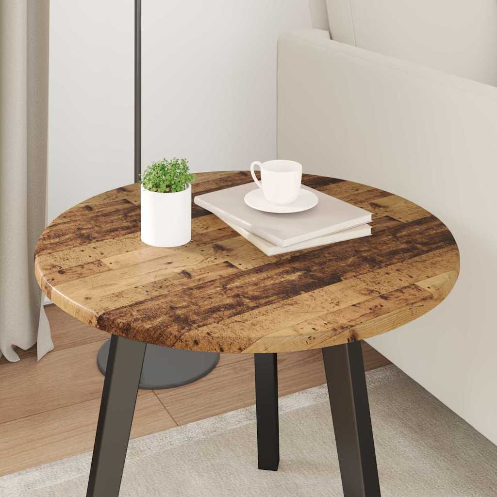 vidaXL Καπάκι τραπεζιού Ø 50 x 1,5 cm Γύρος Επεξεργασμένο Ξύλο