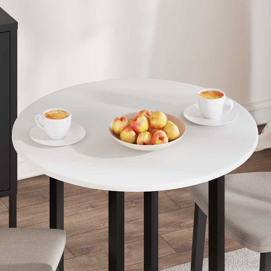 vidaXL Καπάκι τραπεζιού Λευκό Ø 70 x 1,5 cm Επεξεργασμένο ξύλο