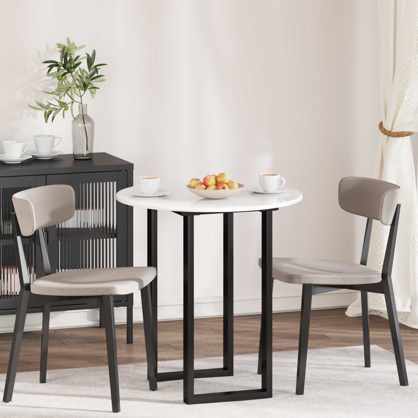 vidaXL Καπάκι τραπεζιού Γυαλιστερό λευκό 70 x 70 x 1,5 cm