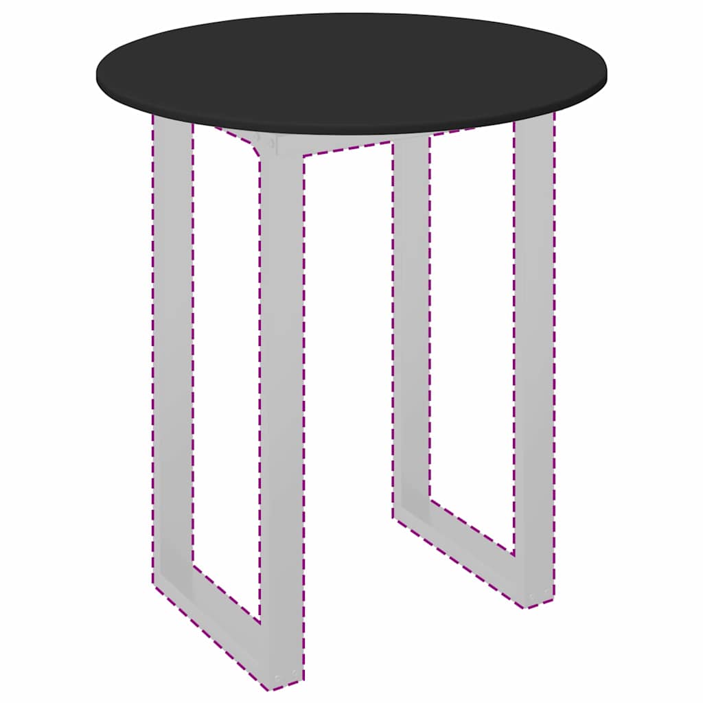 vidaXL Καπάκι τραπεζιού Μαύρο 80 x 80 x 1,5 cm Επεξεργασμένο ξύλο