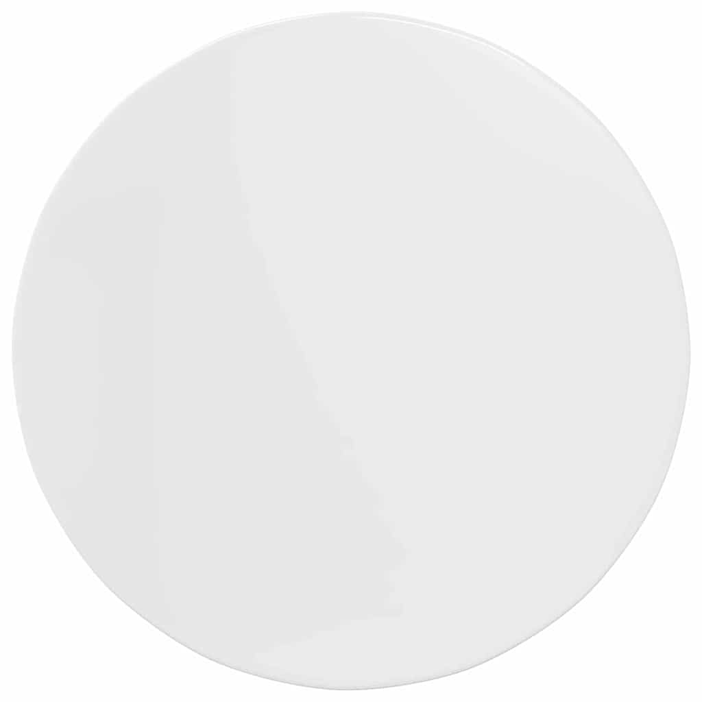 vidaXL Καπάκι τραπεζιού Γυαλιστερό λευκό 80 x 80 x 1,5 cm