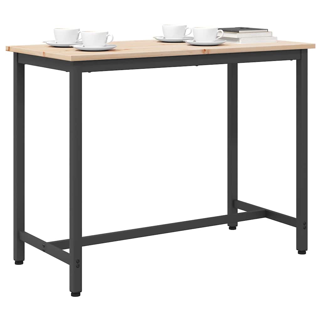 vidaXL τραπέζι Φυσικό 100 x 50 x 77 εκ Μηχανισμένο ξύλο και ατσάλι