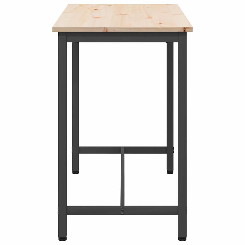 vidaXL τραπέζι Φυσικό 100 x 50 x 77 εκ Μηχανισμένο ξύλο και ατσάλι