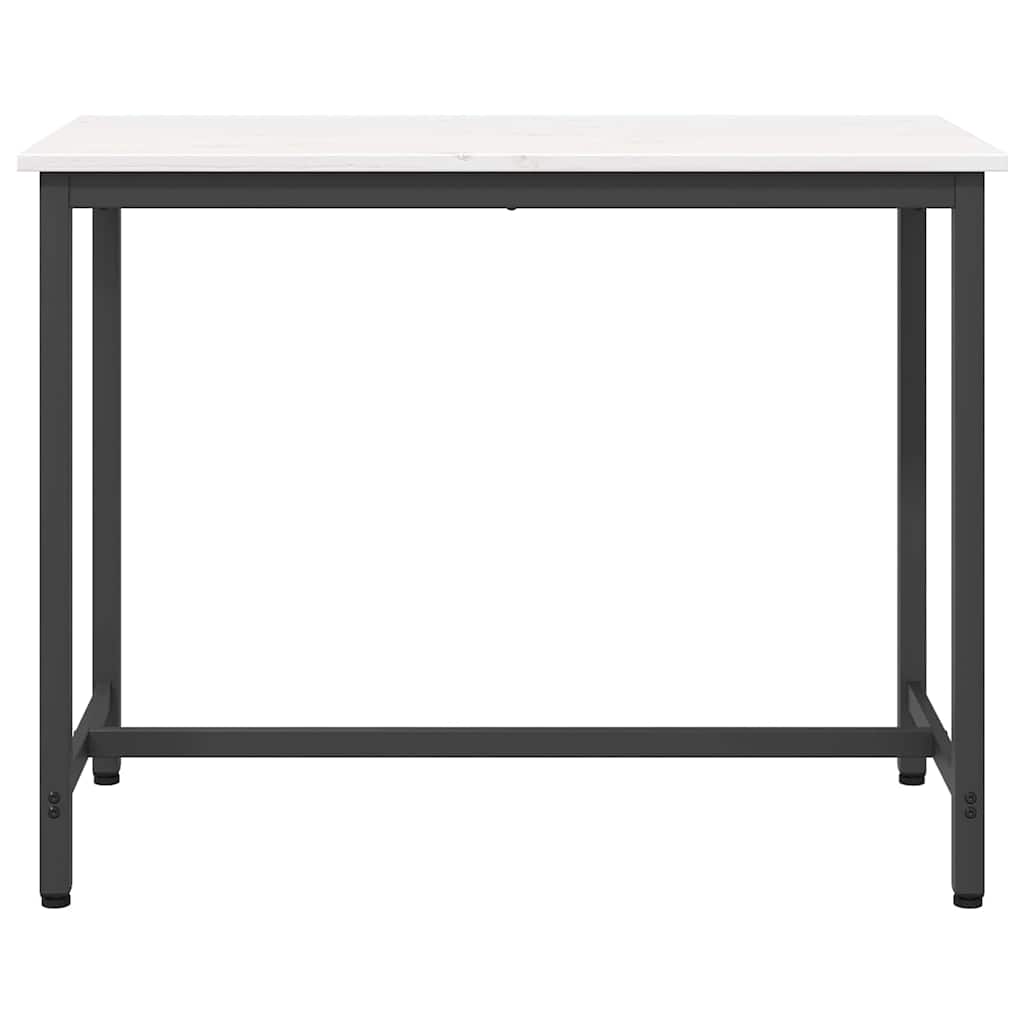 vidaXL τραπέζι Λευκό 100 x 50 x 77 εκ Μηχανισμένο ξύλο και ατσάλι