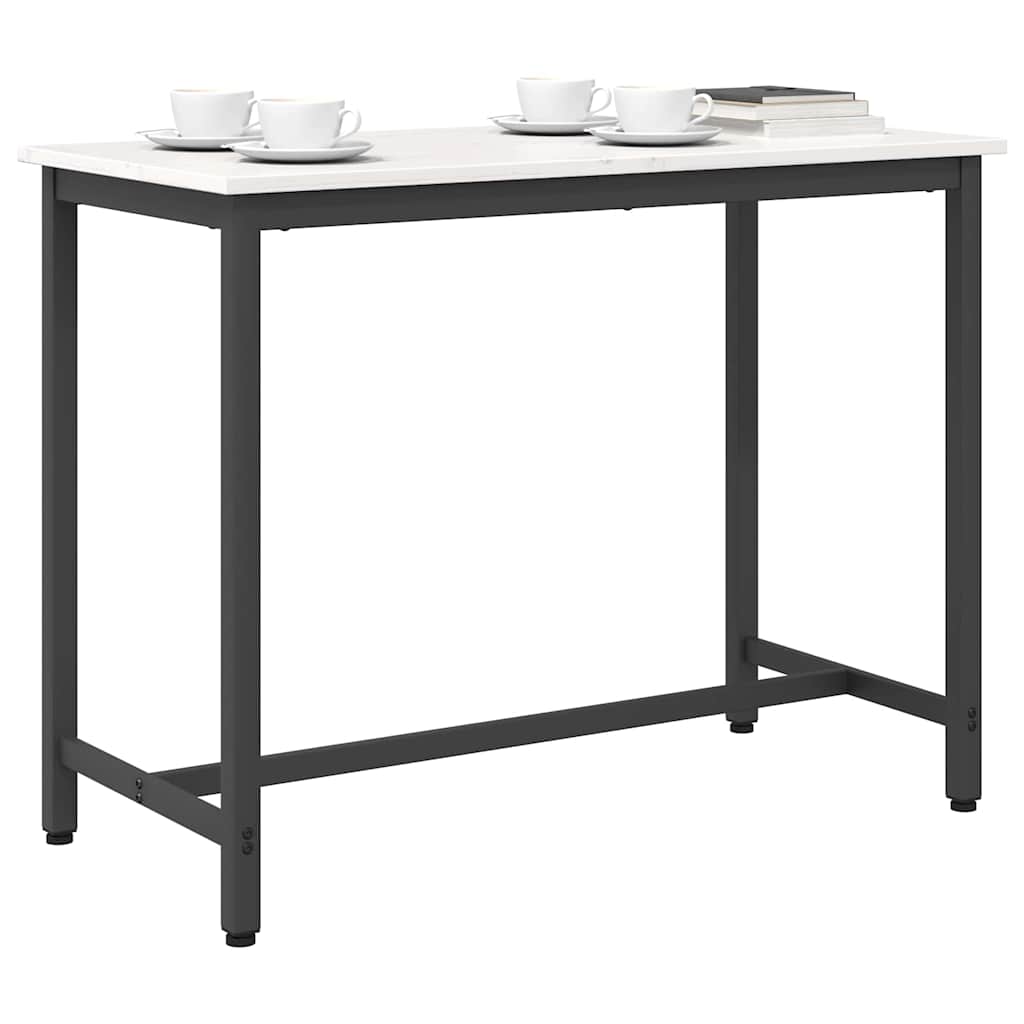 vidaXL τραπέζι Λευκό 100 x 50 x 77 εκ Μηχανισμένο ξύλο και ατσάλι