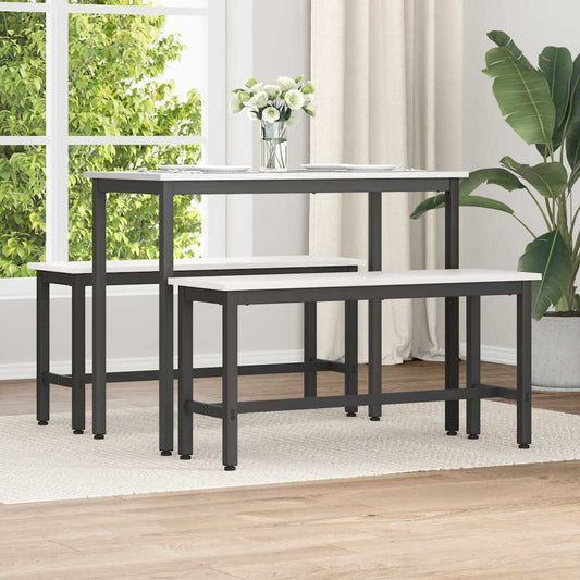vidaXL Καθιστικό Σαλονιού 2 pcs Λευκό 100 x 32,5 x 49 εκ