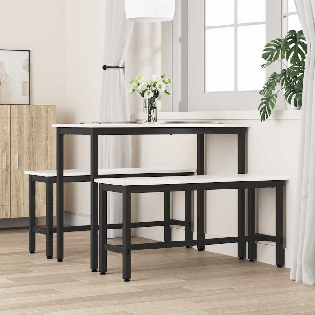 vidaXL Καθιστικό Σαλονιού 2 pcs Λευκό 100 x 32,5 x 49 εκ