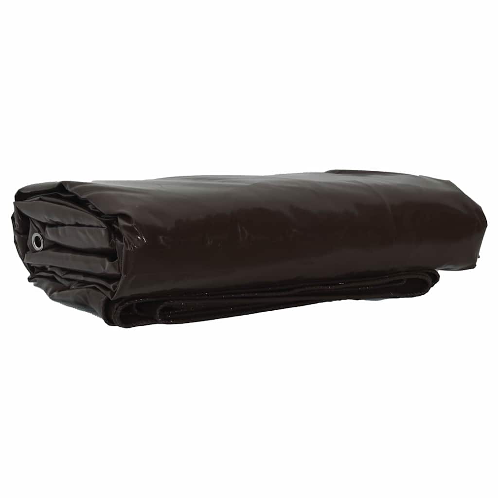 vidaXL Τέντα 650g / m² Καφέ 6 x 8 m Καμβάς με επικάλυψη PVC