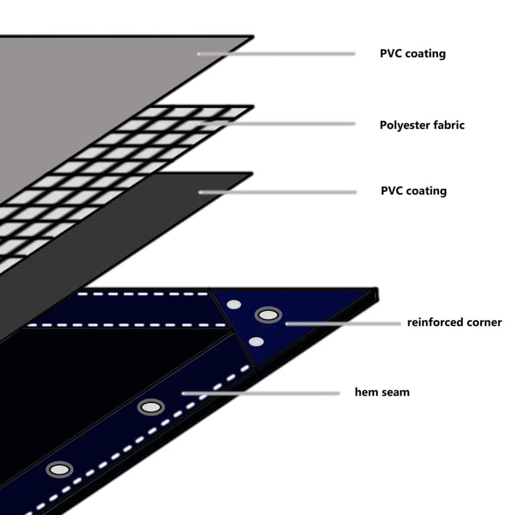 vidaXL Τέντα 650g / m² Καφέ 1 x 2,5 m Καμβάς με επικάλυψη PVC