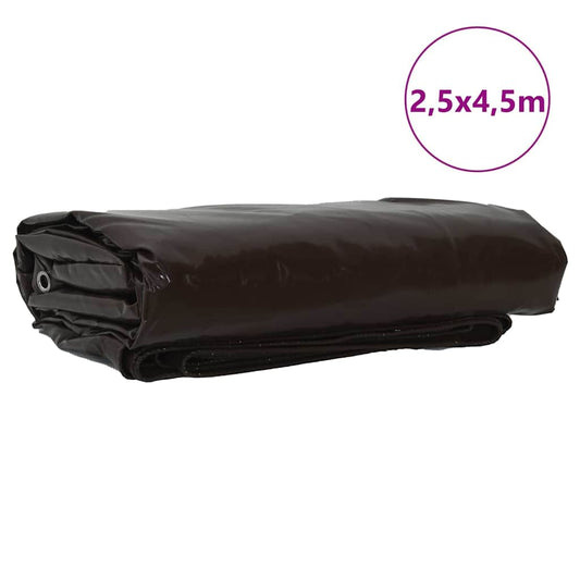vidaXL Τέντα 650g / m² Καφέ 2,5 x 4,5 m Καμβάς με επικάλυψη PVC