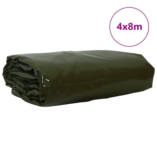 vidaXL Τέντα 650g / m² Λαδί 4 x 8 m Καμβάς με επικάλυψη PVC