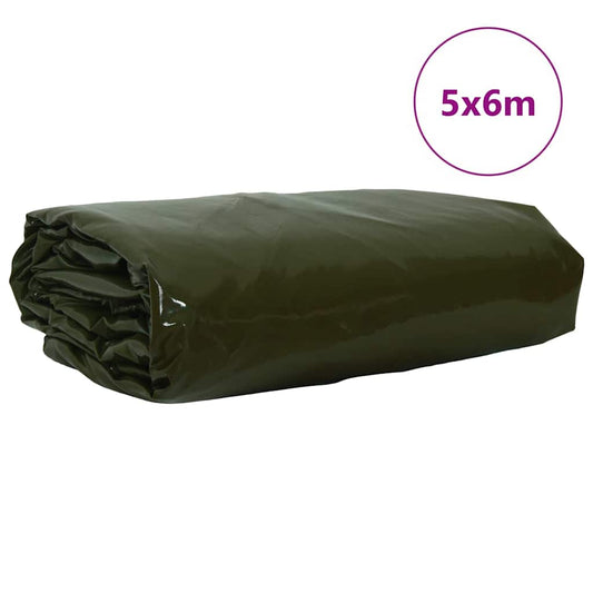 vidaXL Τέντα 650g / m² Λαδί 5 x 6 m Καμβάς με επικάλυψη PVC
