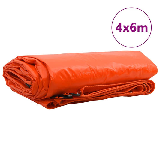 vidaXL Τέντα 650g / m² Πορτοκαλί 4 x 6 m Καμβάς με επικάλυψη PVC