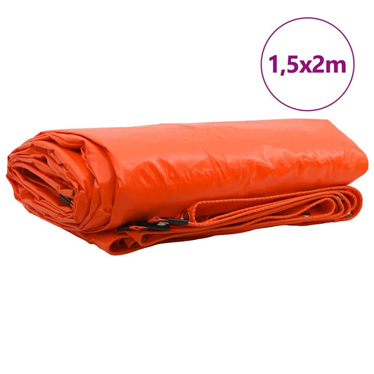vidaXL Τέντα 650g / m² Πορτοκαλί 1,5 x 2 m Καμβάς με επικάλυψη PVC