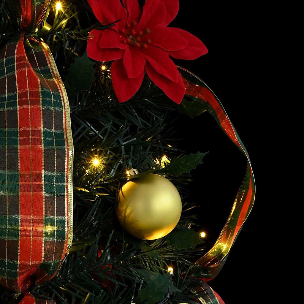 vidaXL Τεχνητό Χριστουγεννιάτικο Δέντρο με 100 LED Πράσινο 150 cm PVC