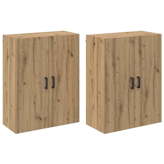 vidaXL Ντουλάπια Τοίχου 2 pcs artisan δρυς 69.5 x 34 x 90 εκ.