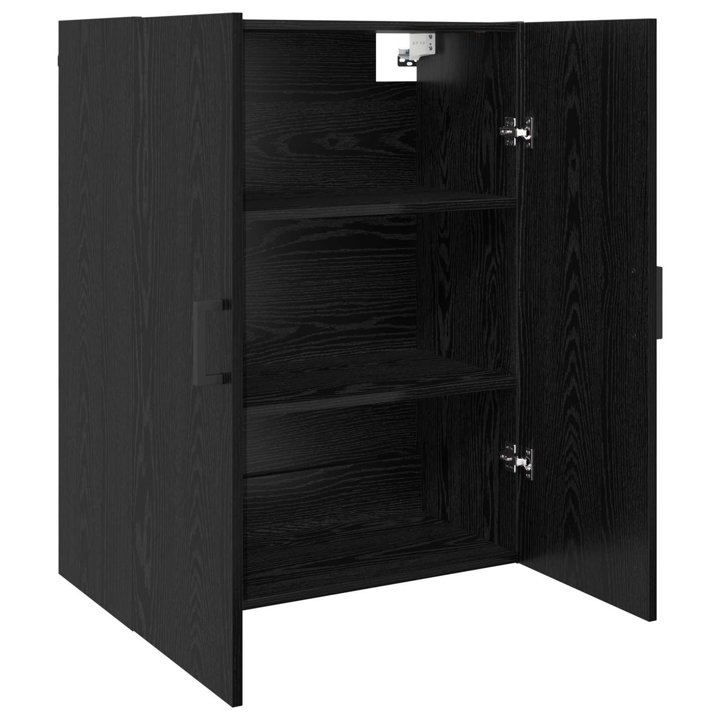 vidaXL Τοίχου Ντουλάπα Επιτοίχιο 2 pcs Μαύρη Οξυά 69,5 x 34 x 90 εκ.