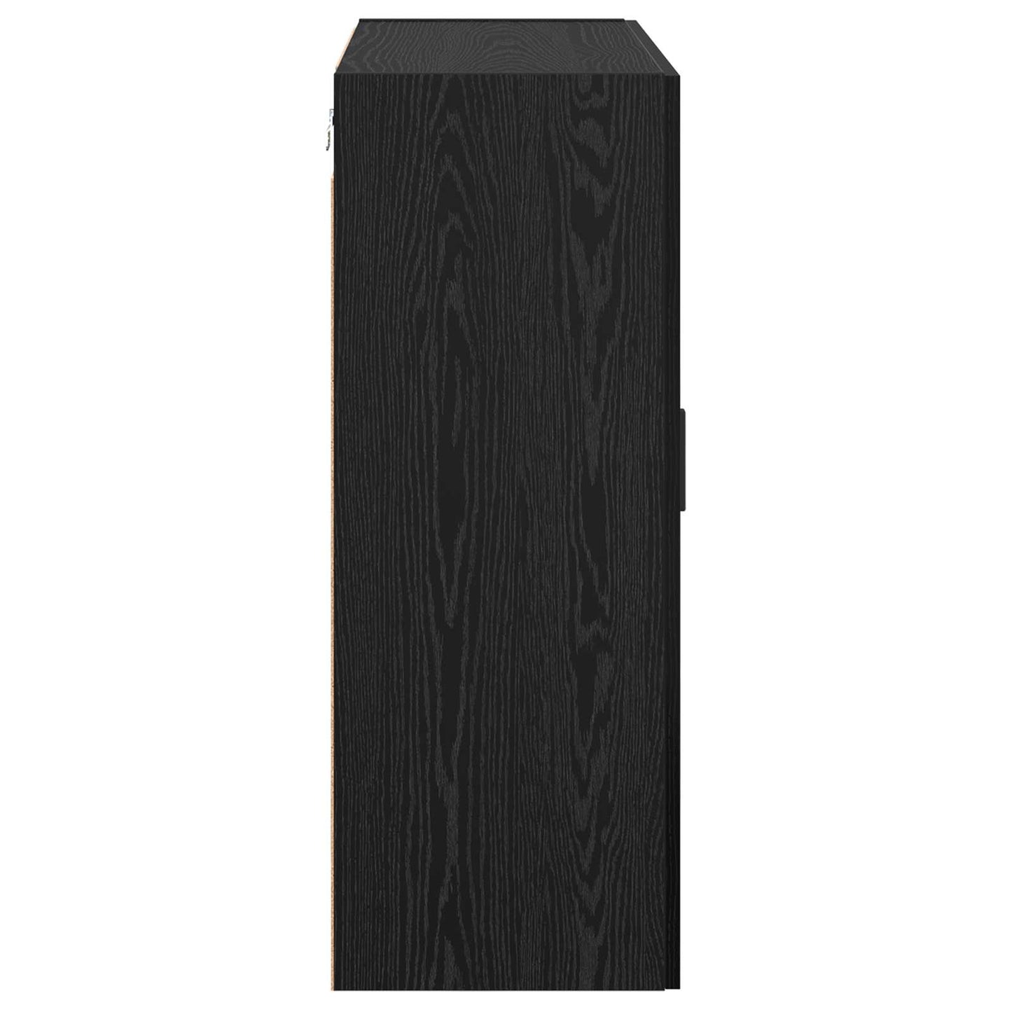 vidaXL Τοίχου Ντουλάπα Επιτοίχιο 2 pcs Μαύρη Οξυά 69,5 x 34 x 90 εκ.