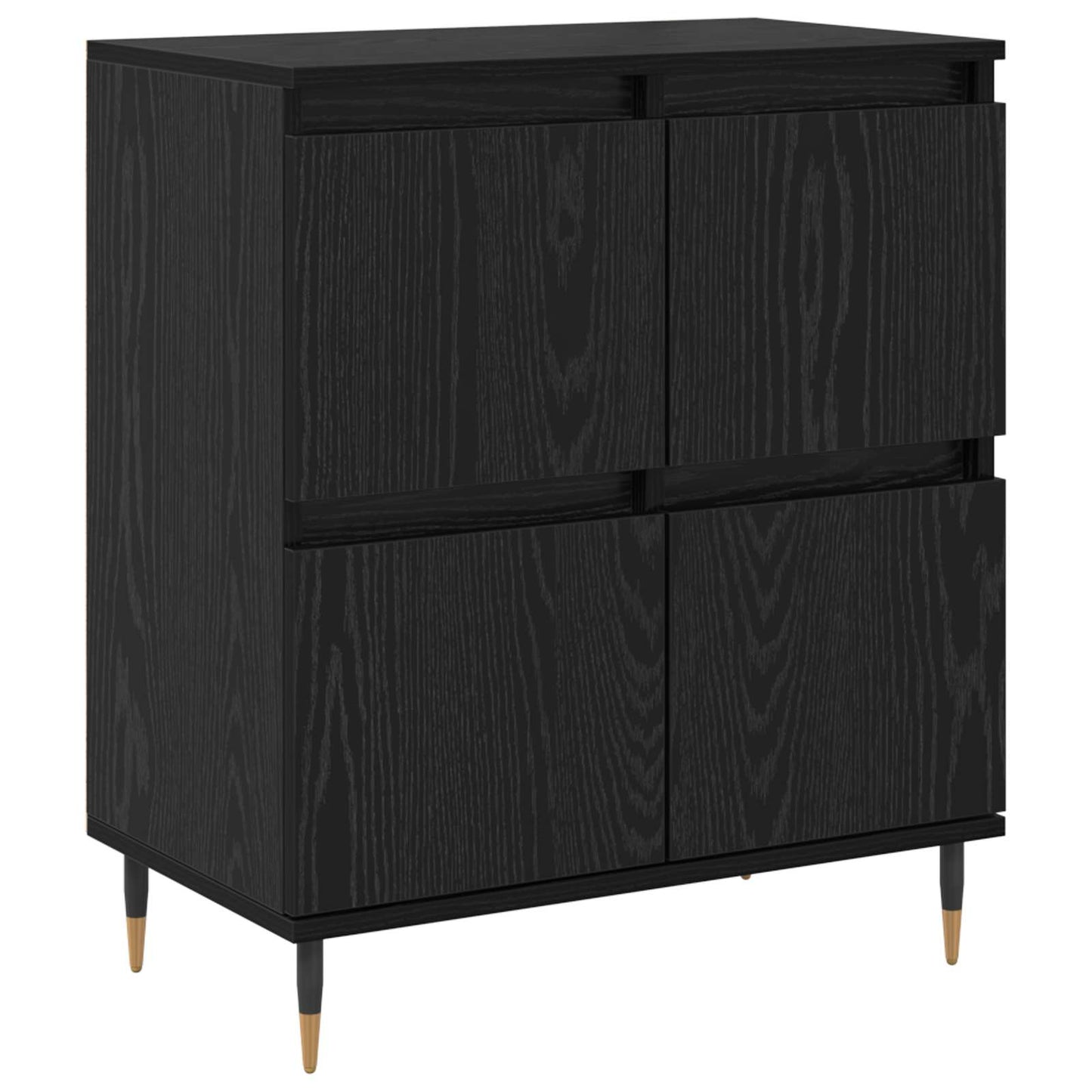 vidaXL Ντουλάπι αποθήκευσης 3 pcs Μαύρη Οξυά 60 x 35 x 70 cm