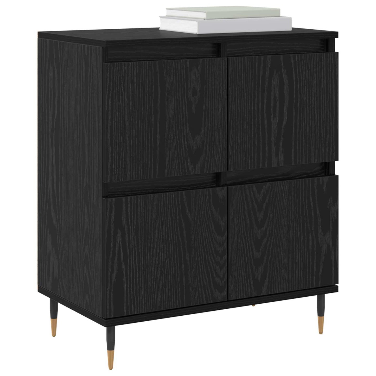 vidaXL Ντουλάπι αποθήκευσης 3 pcs Μαύρη Οξυά 60 x 35 x 70 cm