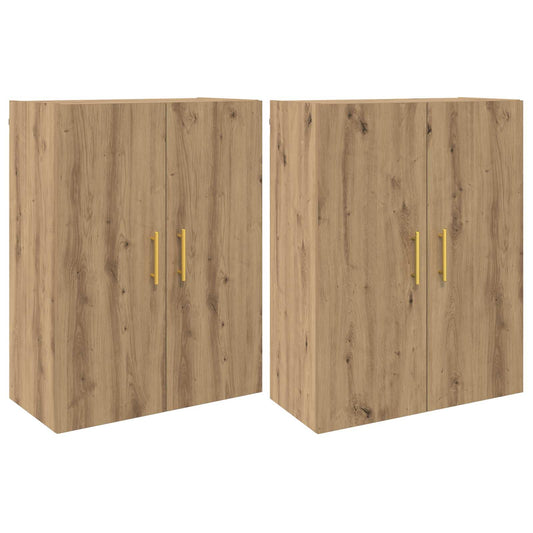 vidaXL Τοίχου Ντουλάπα Επιτοίχιο 2 pcs Artisan Oak 69,5 x 34 x 90 εκ.