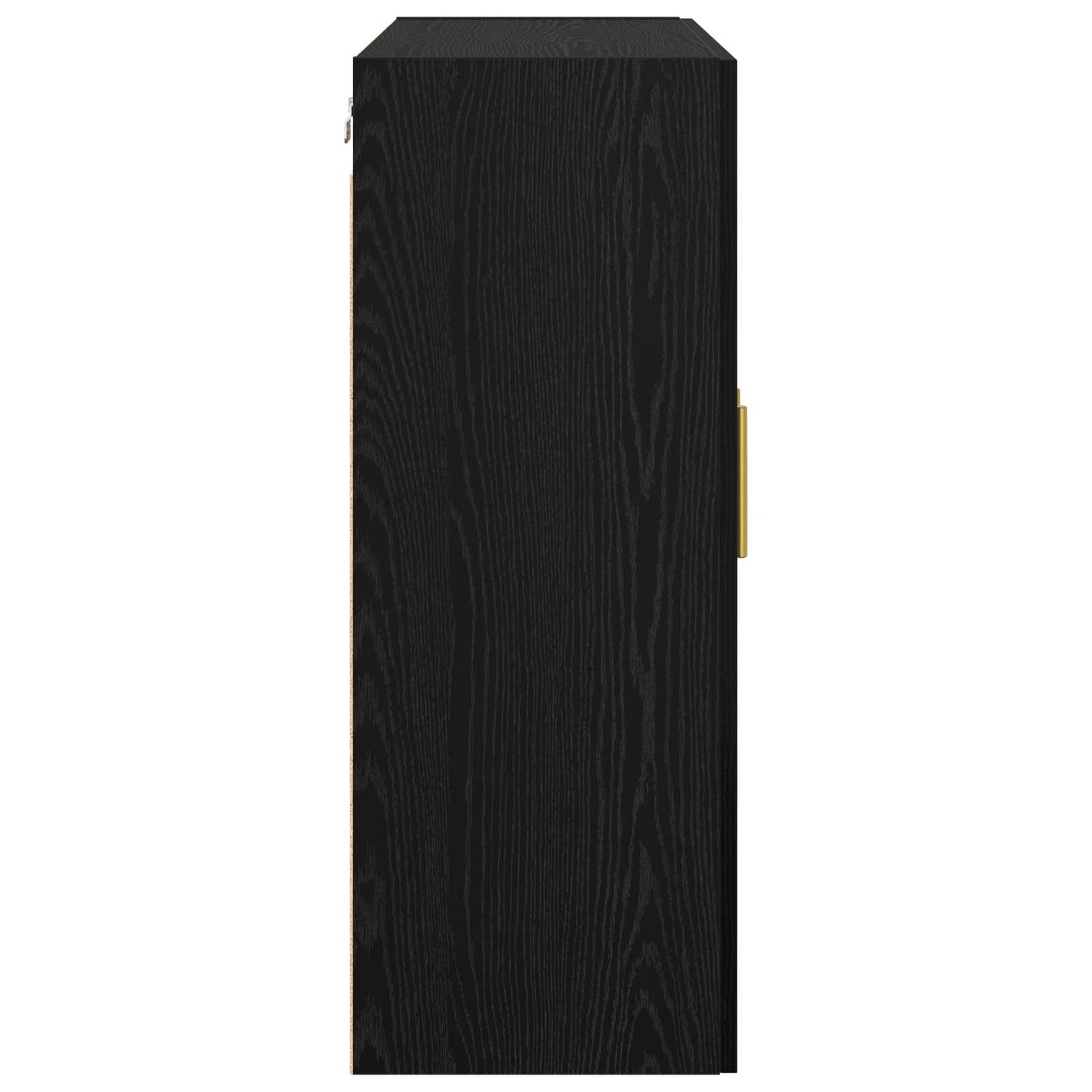 vidaXL Τοίχου Ντουλάπα Επιτοίχιο 2 pcs Μαύρη Οξυά 69,5 x 34 x 90 εκ.