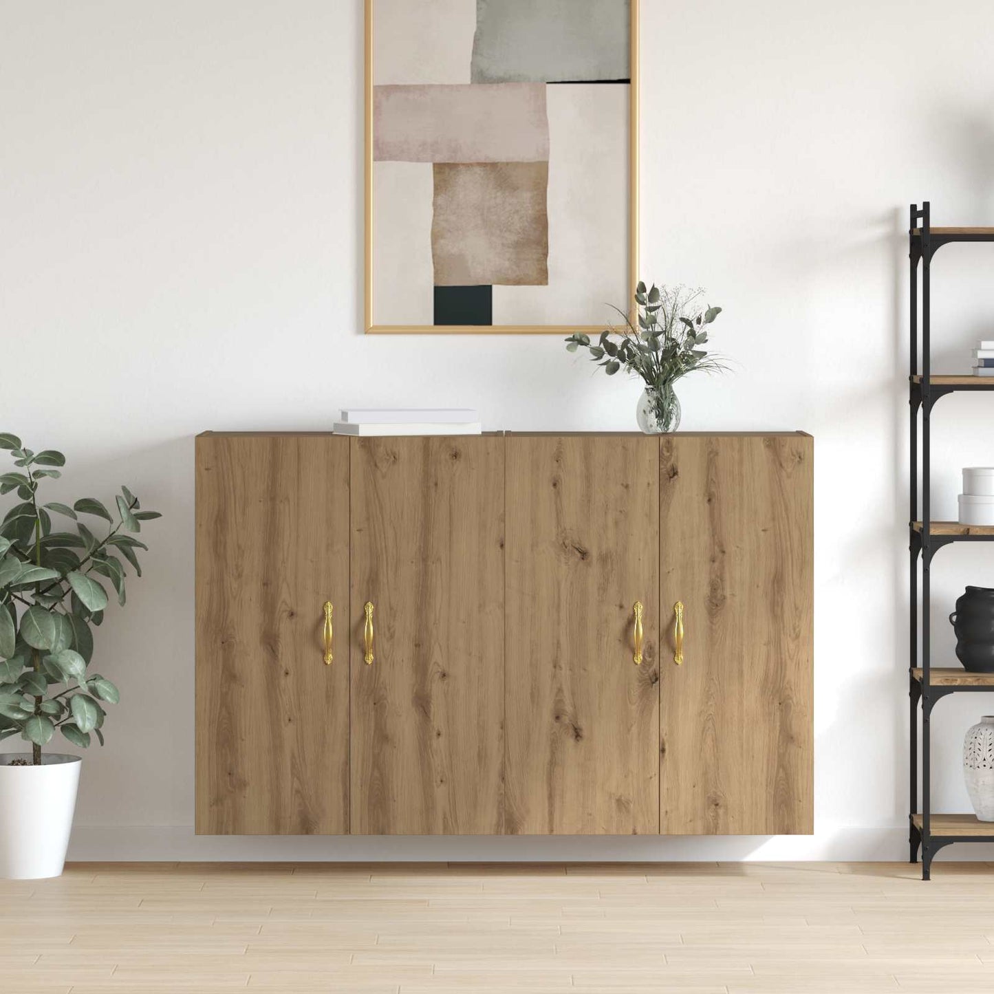 vidaXL Τοίχου Ντουλάπα Επιτοίχιο 2 pcs Artisan Oak 69,5 x 34 x 90 εκ.
