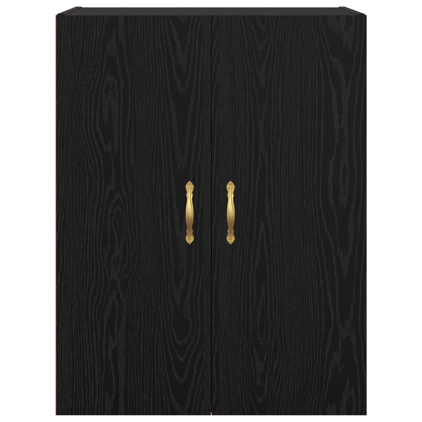 vidaXL Τοίχου Ντουλάπα Επιτοίχιο 2 pcs Μαύρη Οξυά 69,5 x 34 x 90 εκ.