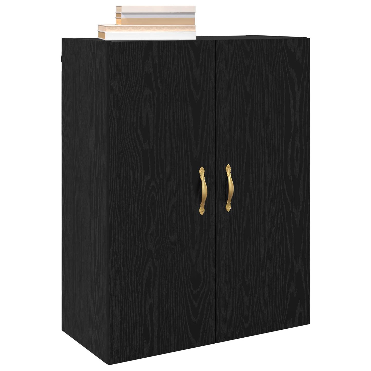 vidaXL Τοίχου Ντουλάπα Επιτοίχιο 2 pcs Μαύρη Οξυά 69,5 x 34 x 90 εκ.