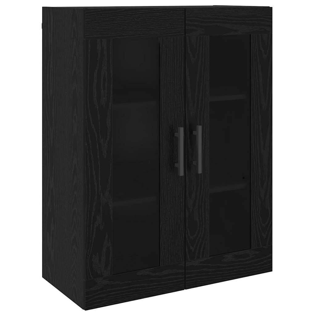 vidaXL Highboard 2 pcs Μαύρη δρυς Επεξεργασμένο ξύλο