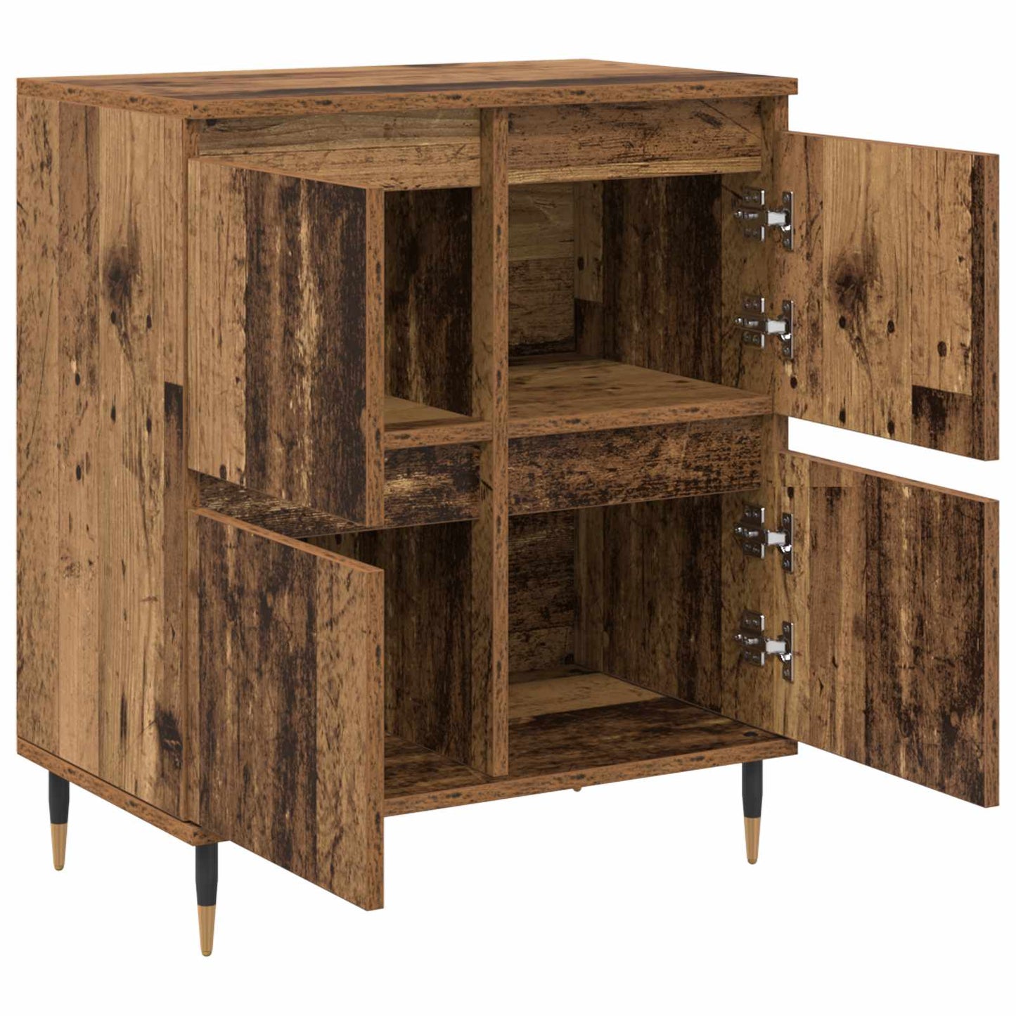 vidaXL Ντουλάπι αποθήκευσης 2 pcs Παλιό ξύλο 60 x 35 x 70 cm