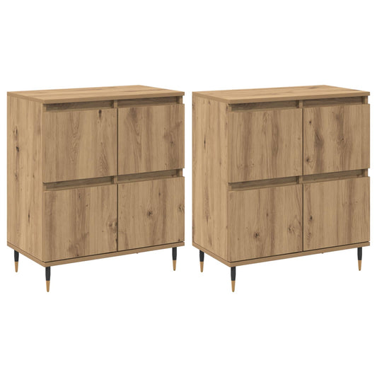 vidaXL Ντουλάπι αποθήκευσης 2 pcs Artisan Oak 60 x 35 x 70 cm