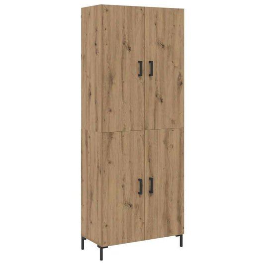 vidaXL Highboard artisan δρυς 69.5 x 34 x 180 εκ. Επεξεργασμένο ξύλο