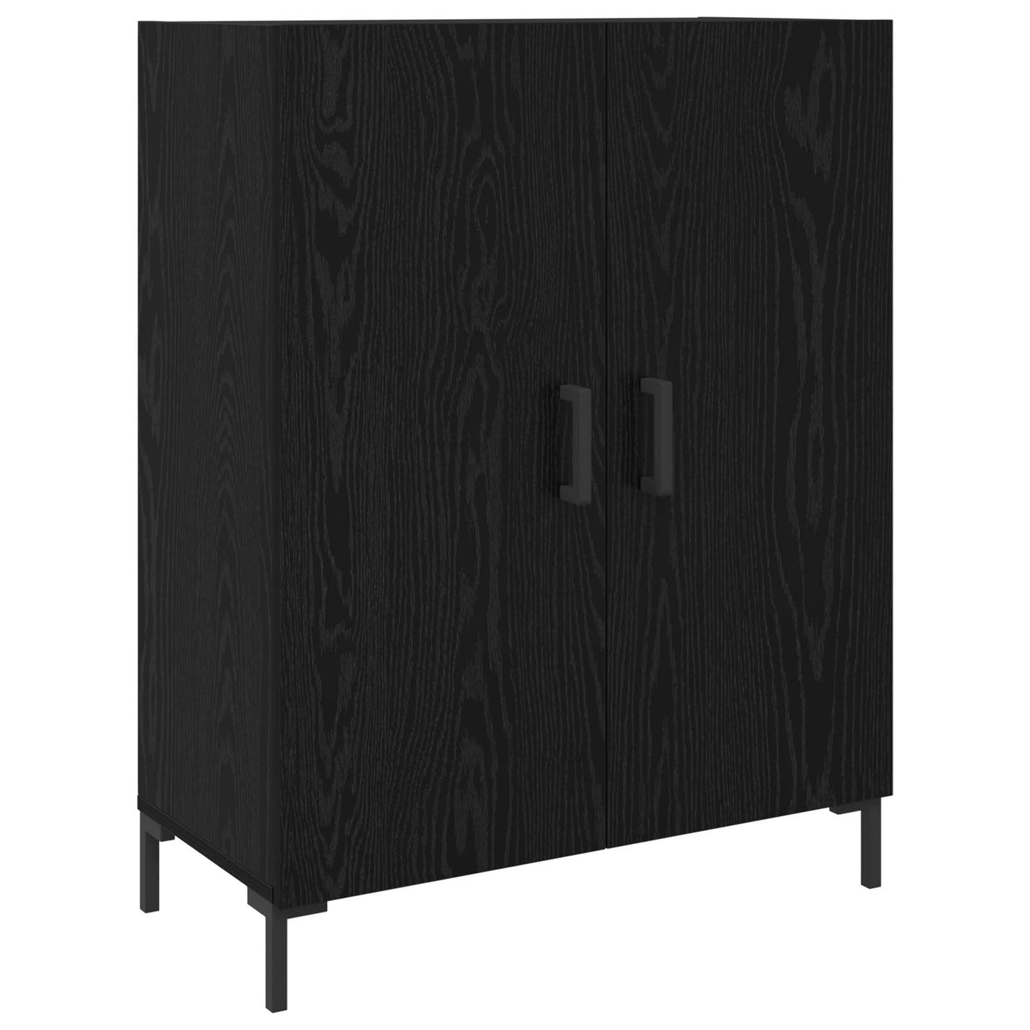 vidaXL Highboard Μαύρη δρυς 69,5 x 34 x 180 εκ. Επεξεργασμένο Ξύλο