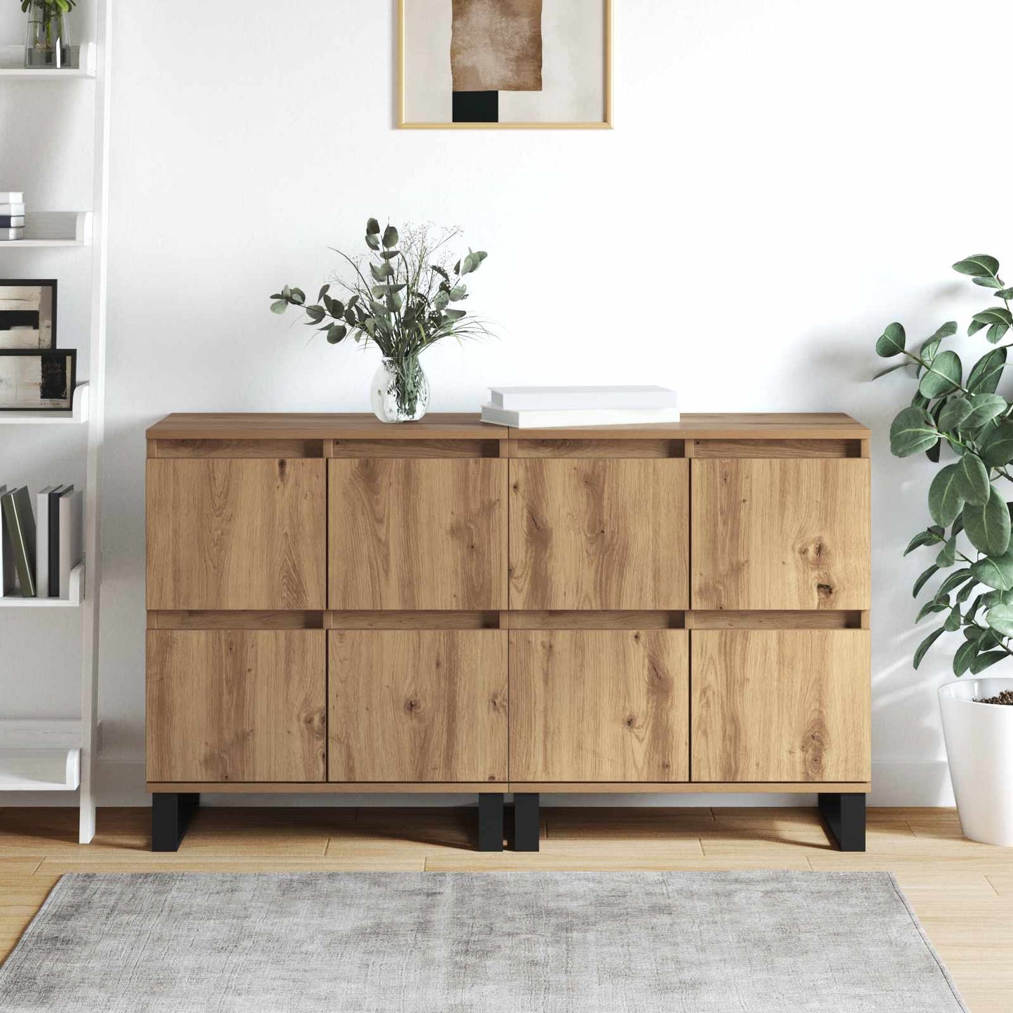 vidaXL Πλαϊνό γραφείο 2 pcs Artisan Oak 60 x 35 x 70 cm