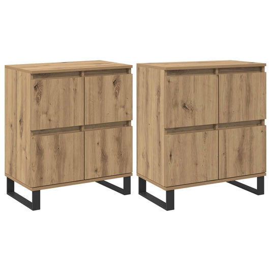 vidaXL Πλαϊνό γραφείο 2 pcs Artisan Oak 60 x 35 x 70 cm
