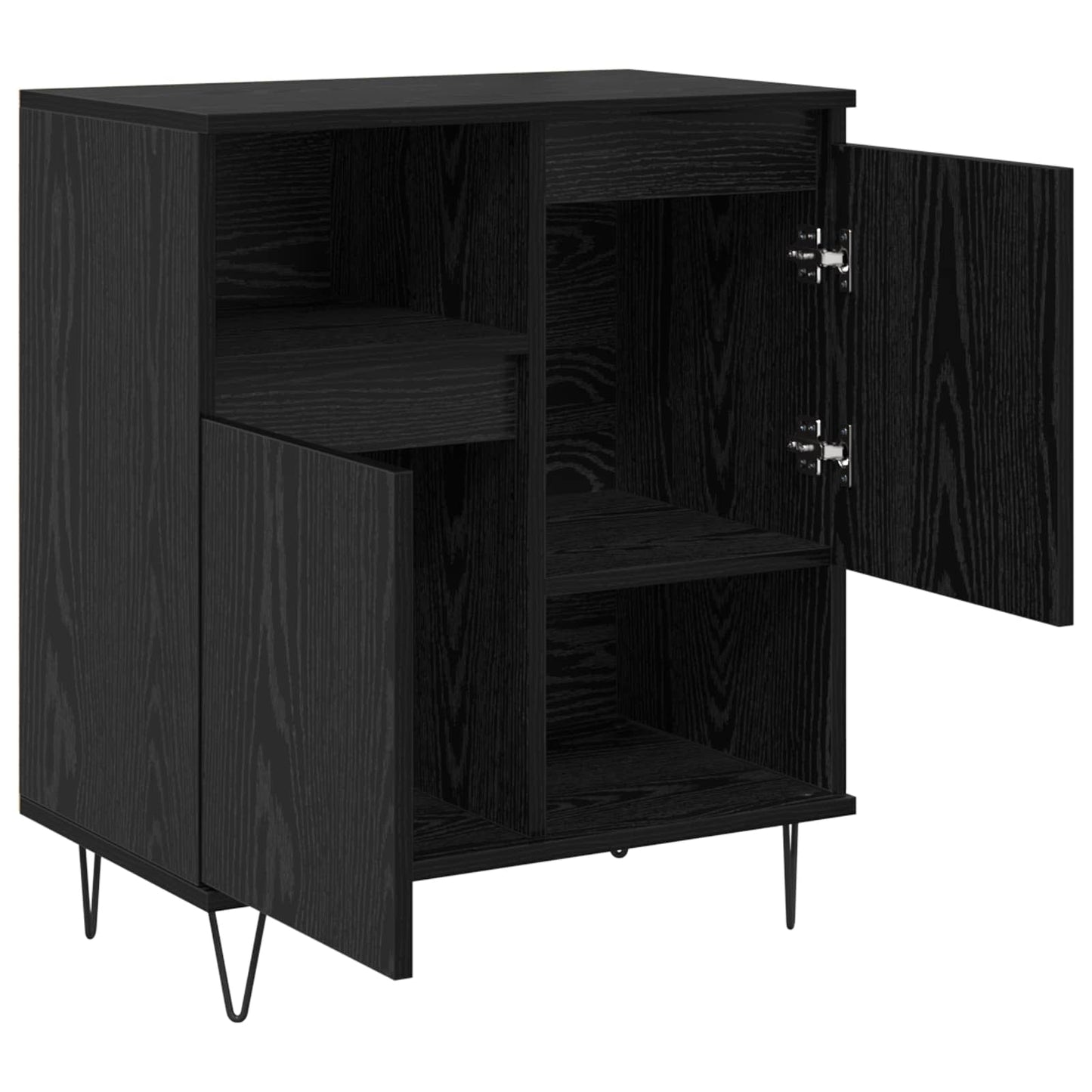 vidaXL Πλαϊνό γραφείο 2 pcs Μαύρη Οξυά 60 x 35 x 70 cm
