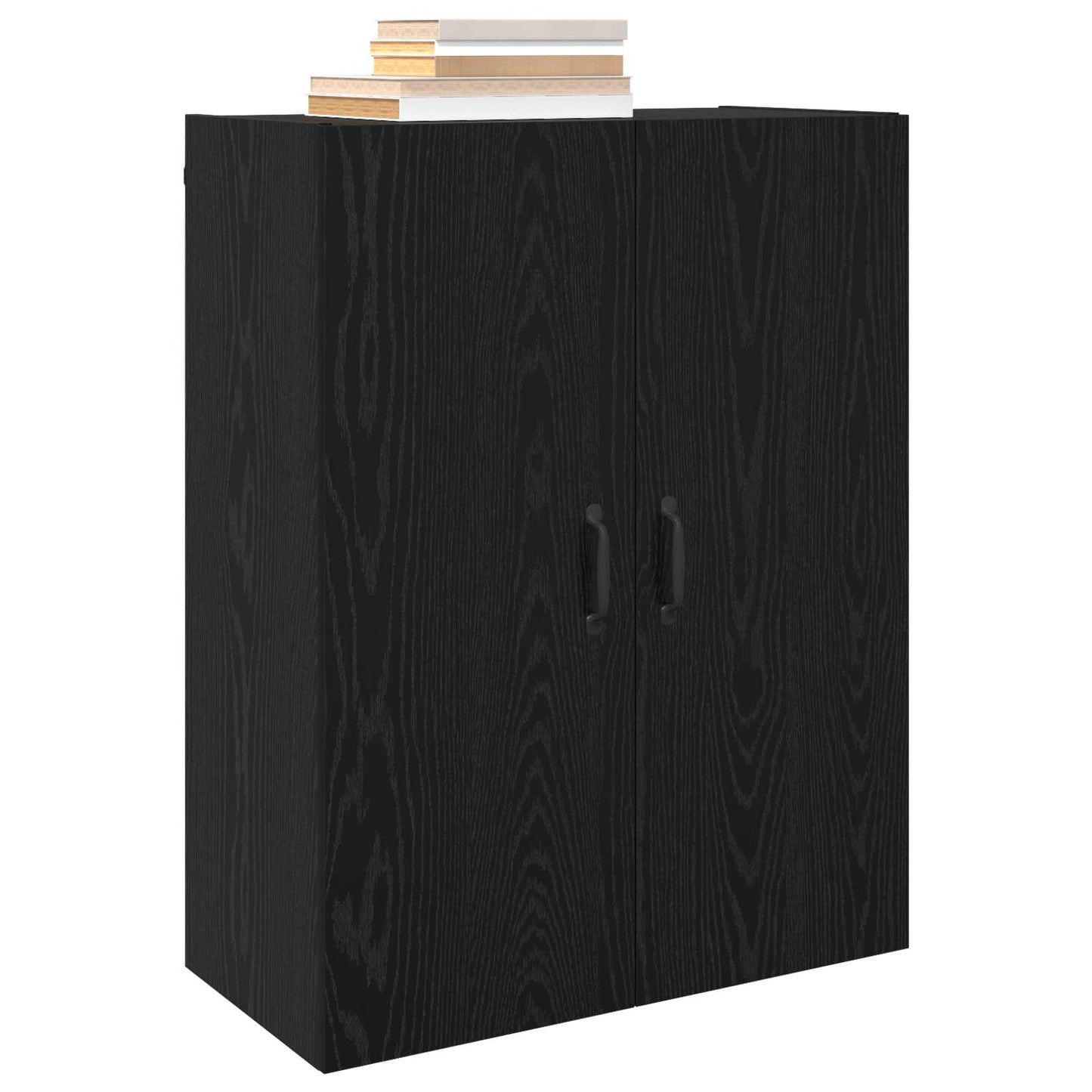 vidaXL Τοίχου Ντουλάπα Επιτοίχιο 2 pcs Μαύρη Οξυά 69,5 x 34 x 90 εκ.