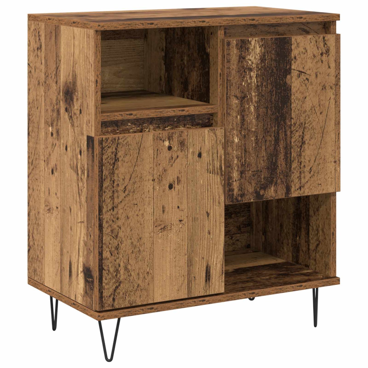 vidaXL Πλαϊνό γραφείο 3 pcs Παλιό ξύλο 60 x 35 x 70 cm