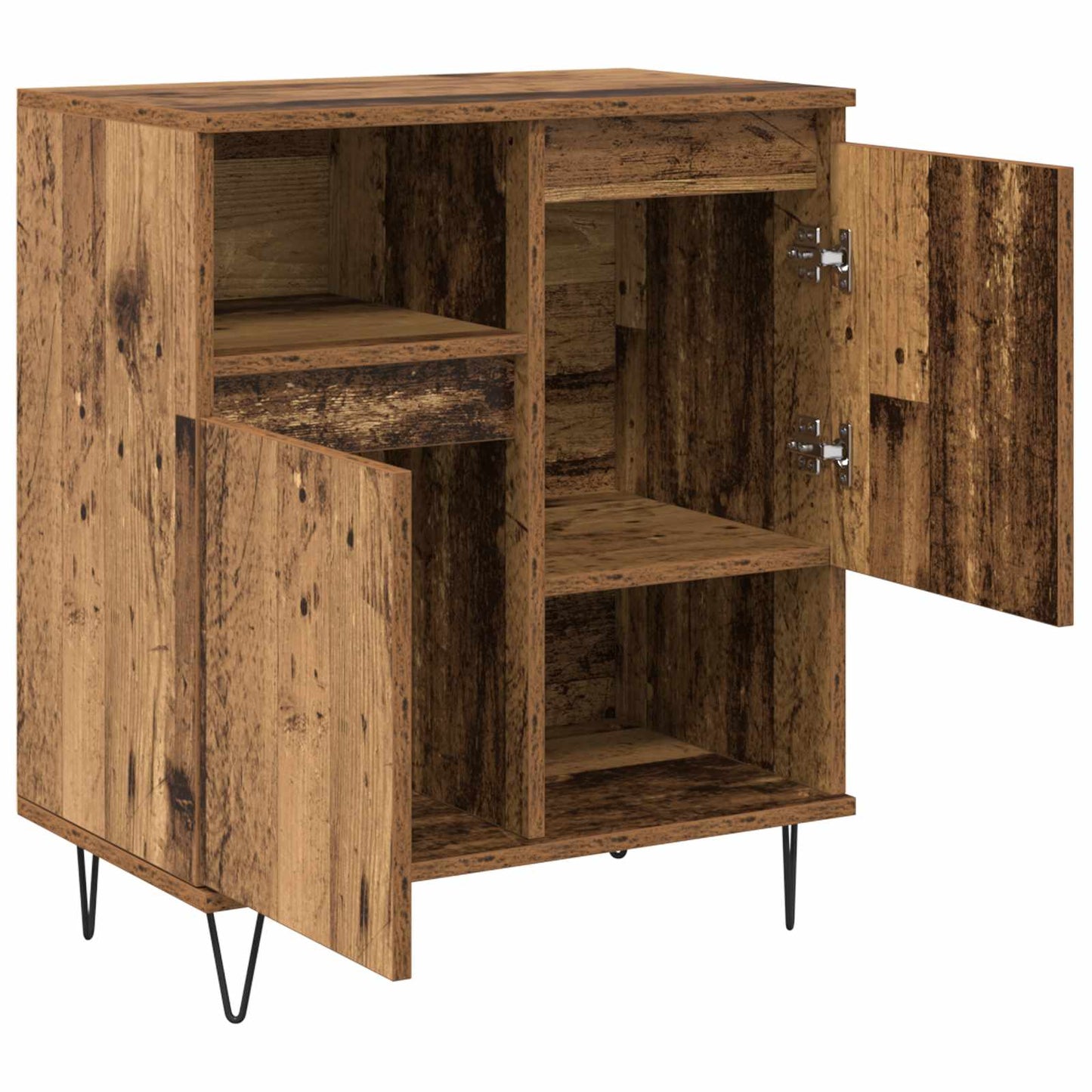 vidaXL Πλαϊνό γραφείο 3 pcs Παλιό ξύλο 60 x 35 x 70 cm