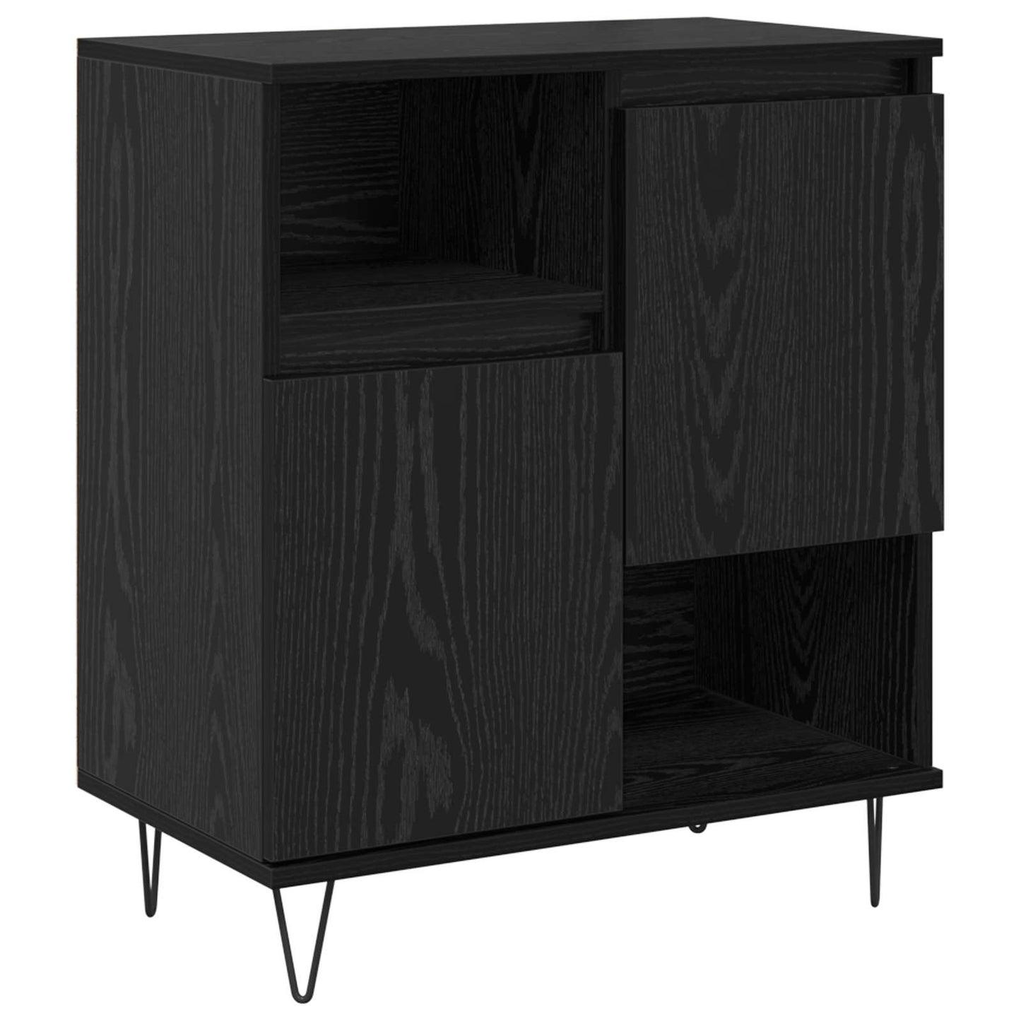 vidaXL Πλαϊνό γραφείο 3 pcs Μαύρη Οξυά 60 x 35 x 70 cm
