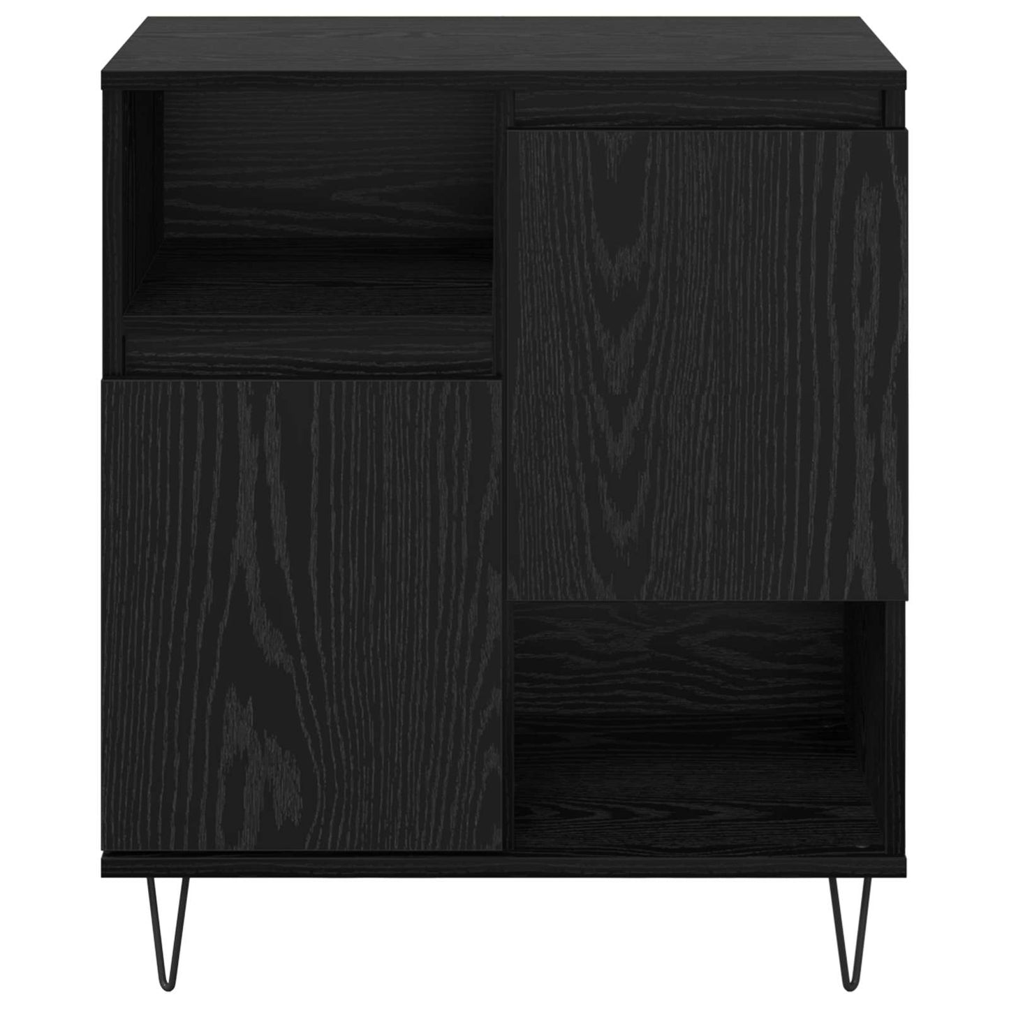 vidaXL Πλαϊνό γραφείο 3 pcs Μαύρη Οξυά 60 x 35 x 70 cm