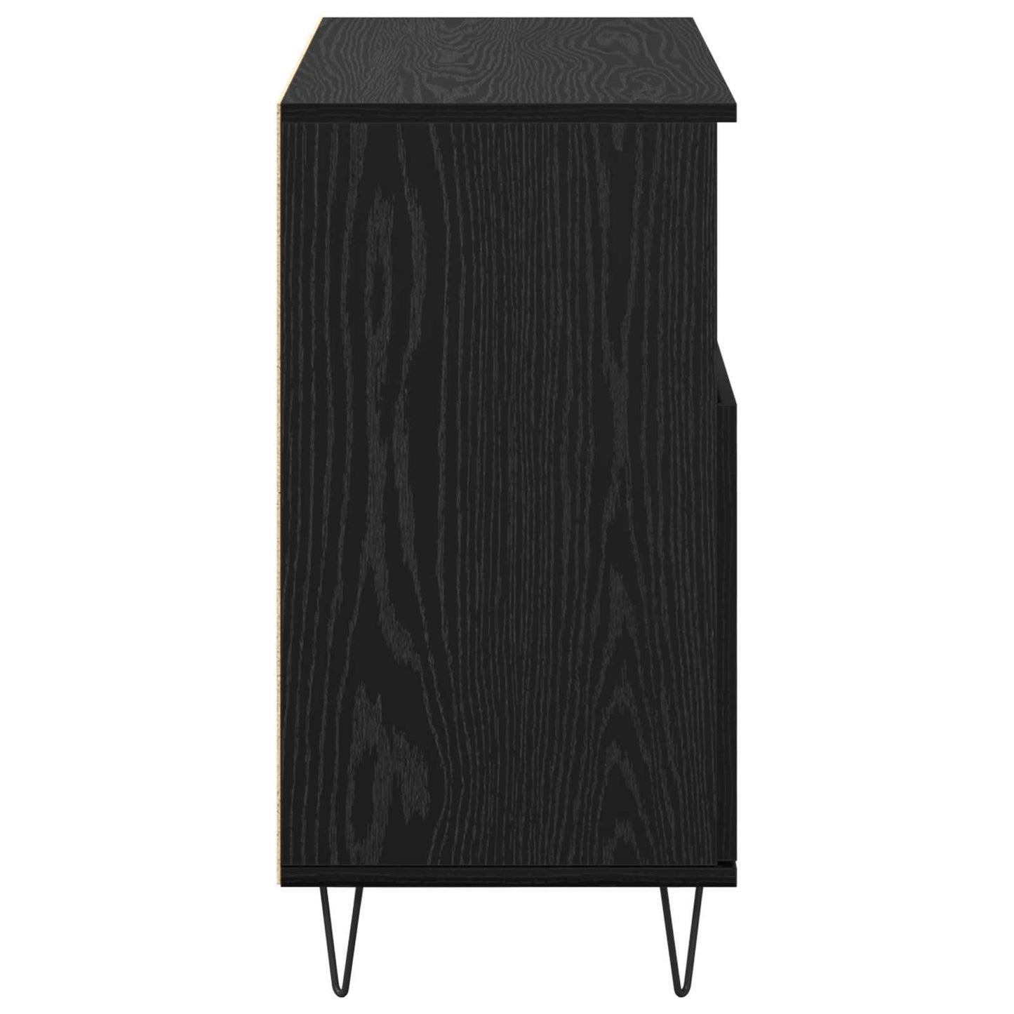 vidaXL Πλαϊνό γραφείο 3 pcs Μαύρη Οξυά 60 x 35 x 70 cm