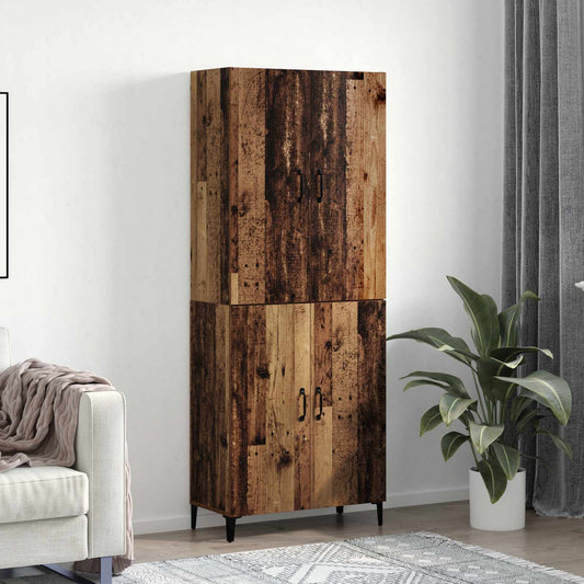 vidaXL Highboard 2 pcs Παλαιό ξύλο Επεξεργασμένο ξύλο