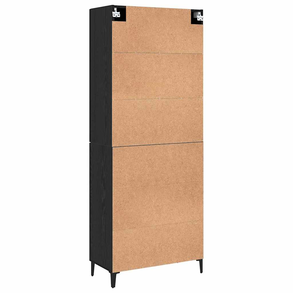 vidaXL Highboard 2 pcs Μαύρη δρυς 69.5 x 34 x 180 εκ.