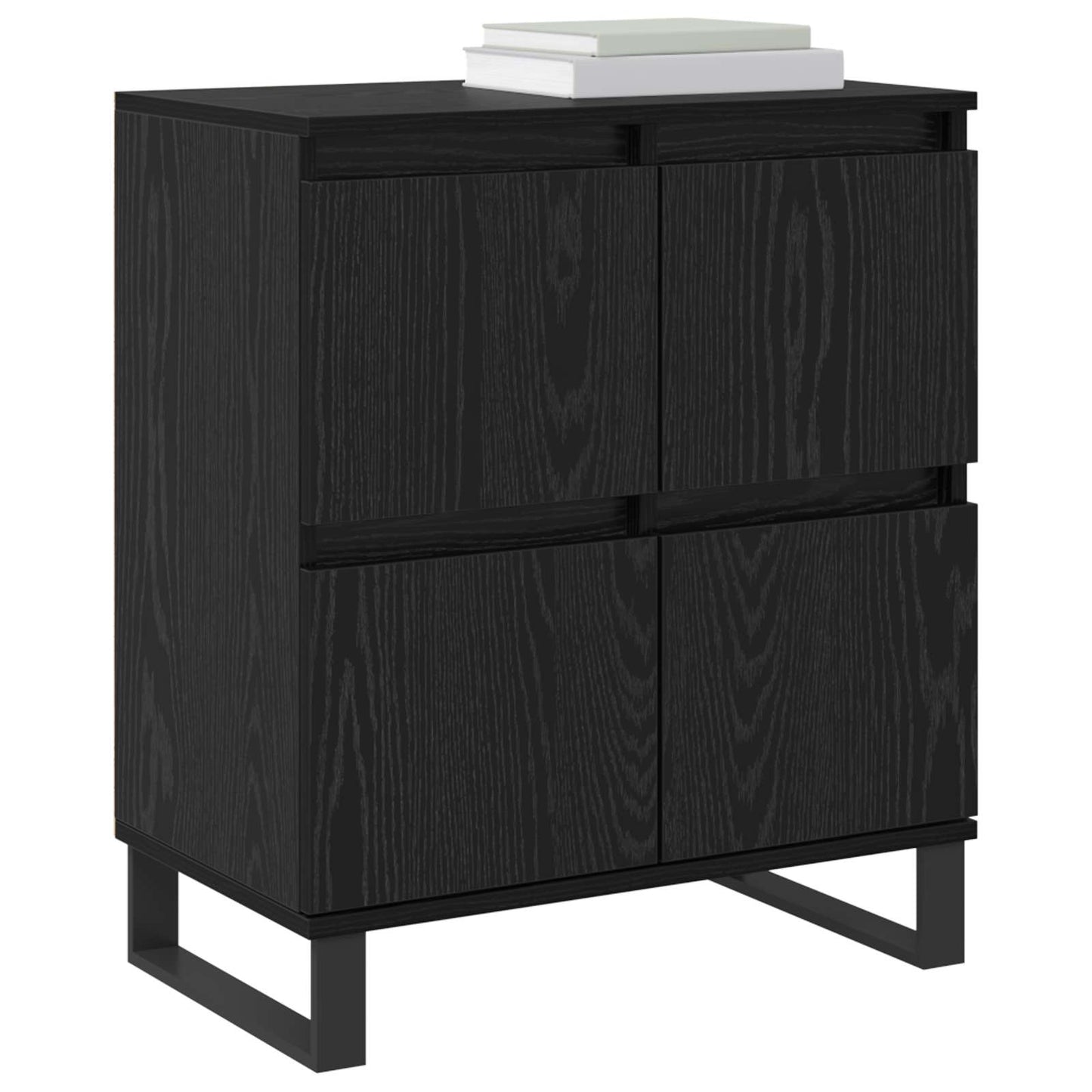 vidaXL Πλαϊνό γραφείο 3 pcs Μαύρη Οξυά 60 x 35 x 70 cm