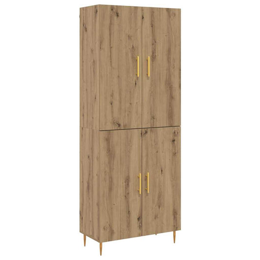 vidaXL Highboard artisan δρυς 69.5 x 34 x 180 εκ. Επεξεργασμένο ξύλο