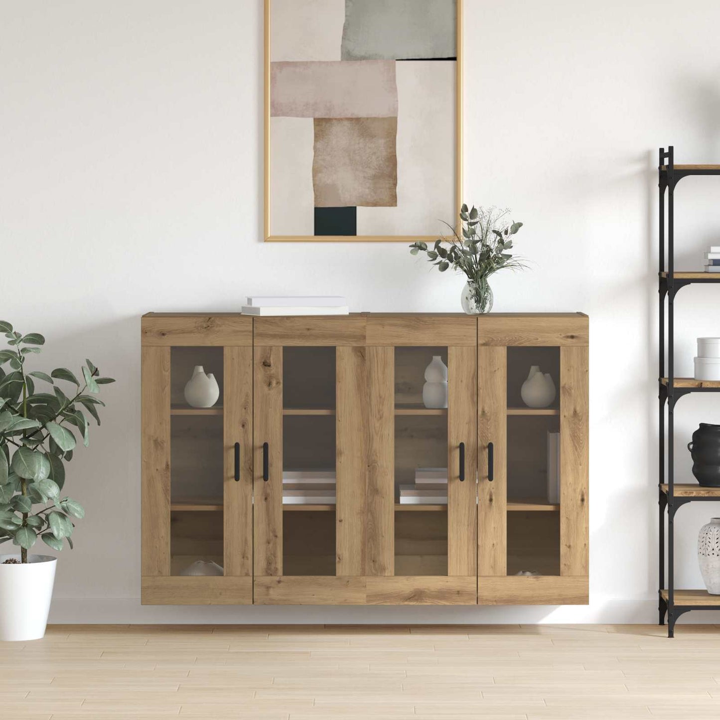 vidaXL Ντουλάπια Τοίχου 2 pcs artisan δρυς 69,5 x 34 x 90 εκ.