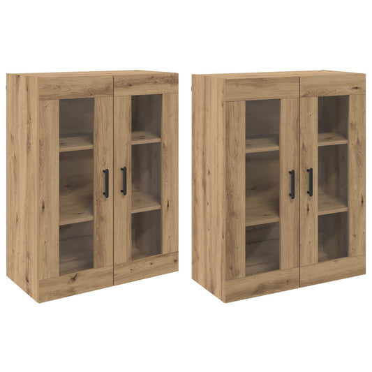 vidaXL Ντουλάπια Τοίχου 2 pcs artisan δρυς 69,5 x 34 x 90 εκ.