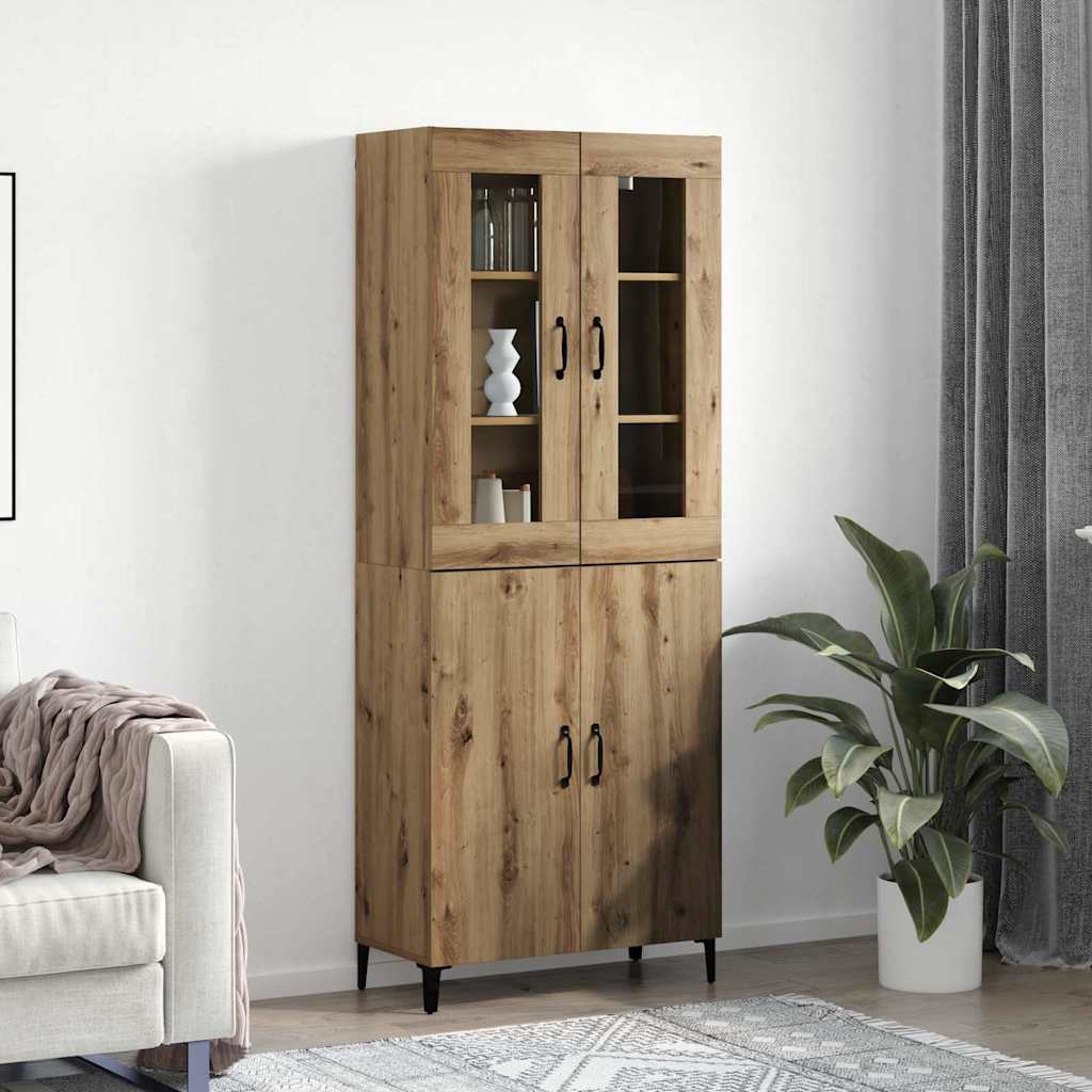 vidaXL Highboard 2 pcs artisan δρυς 69.5 x 34 x 180 εκ.